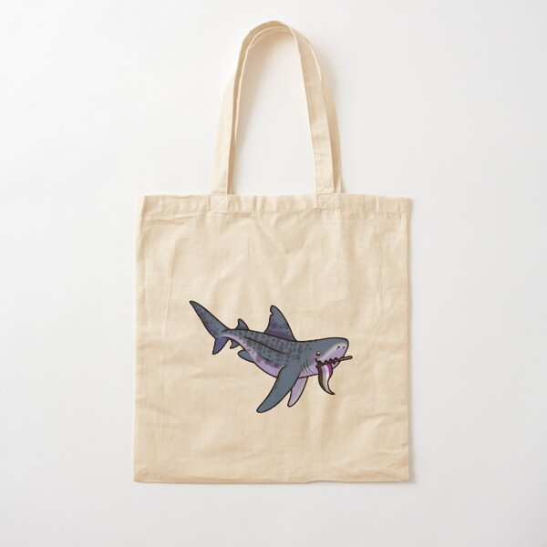 Cotton Canvas Sharks Tote Bag