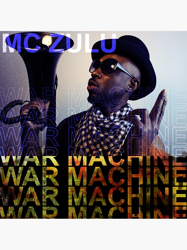 Thumbnail 3 of 3, Sticker, MC ZULU - War Machine (Print) designed and sold by mczulu.