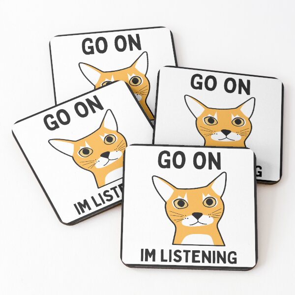 Item preview, Emphatic Listening Cat - Im Listening - Funny designed and sold by Hic21.