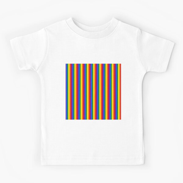 Mini Vertical Gay Pride Rainbow Beach Stripes Kids T-Shirt
