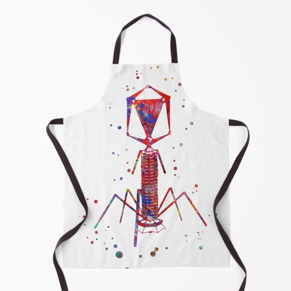 Item preview, Bacteriophage virus, watercolor bacteriophage, biotech art, medical art designed and sold by Rosaliartbook.