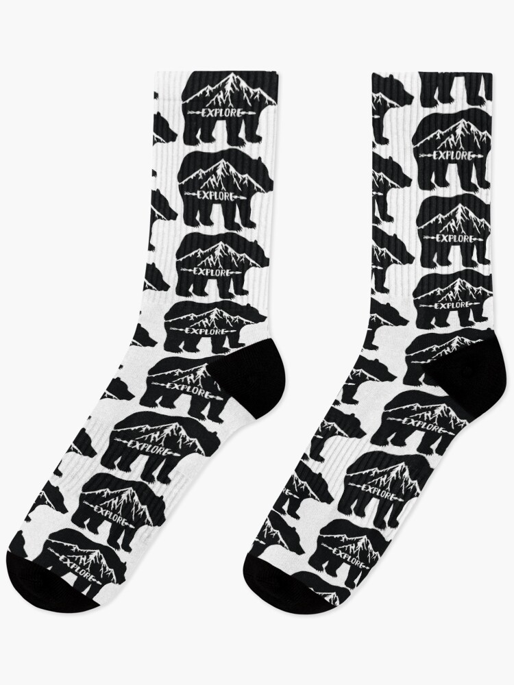 Thumbnail 1 of 5, Socks, Explore bear designed and sold by magz.