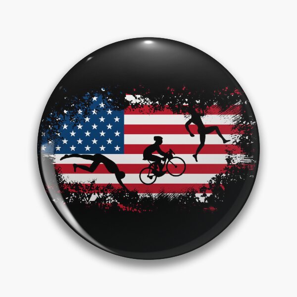 Item preview, triathlon american flag designed and sold by rachidhaz.