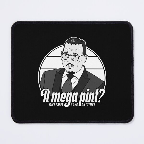 Item preview, A mega pint? Isn't happy hour anytime? Johnny Depp designed and sold by ActiveNerd.