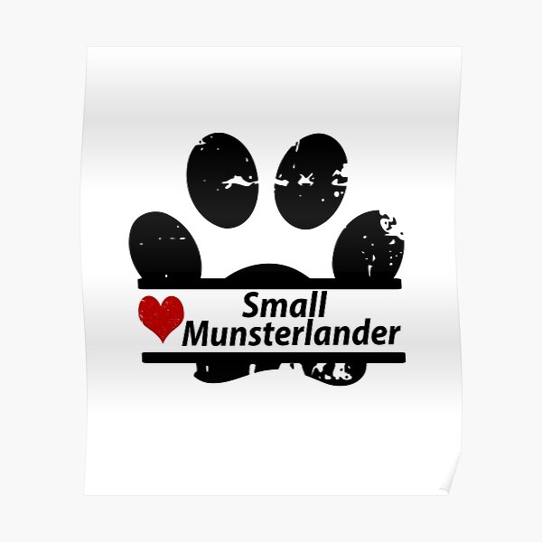 LARGE MUNSTERLANDER AND LITTLE GIRL CHARMING VINTAGE STYLE DOG PRINT POSTER 