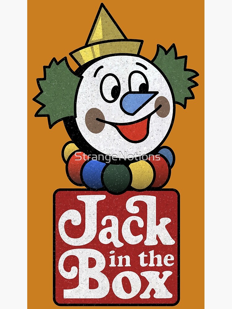 Defunct 70s Jack In The Box Burger Restaurant Mascot Character And Logo Canvas Print For Sale