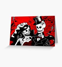 webbed skeleton wedding Greeting Card