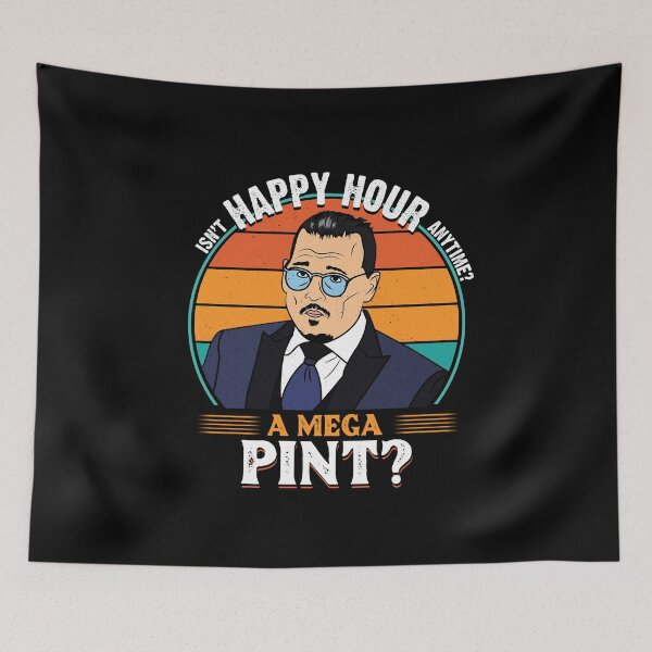 Item preview, Isn't Happy Hour Anytime.  A mega Pint? Johnny Depp designed and sold by ActiveNerd.