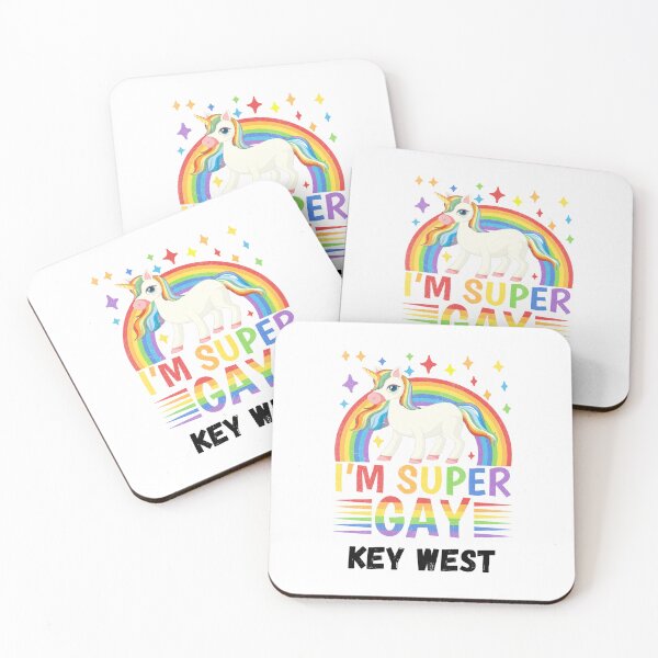 Item preview, I'm Super Gay - Key West Gay Pride Unicorn with Rainbow designed and sold by WigOutlet.