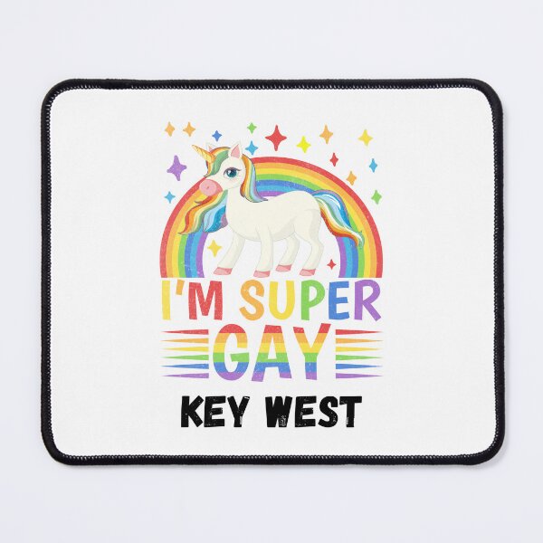 Item preview, I'm Super Gay - Key West Gay Pride Unicorn with Rainbow designed and sold by WigOutlet.