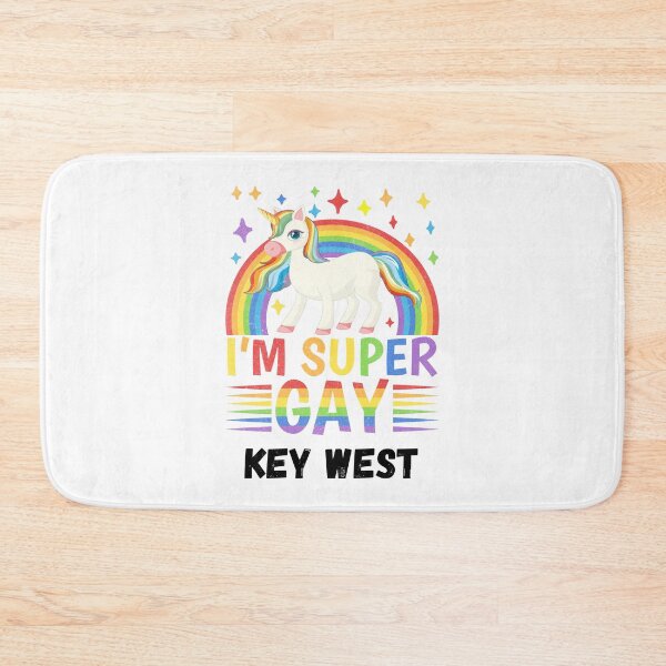 Item preview, I'm Super Gay - Key West Gay Pride Unicorn with Rainbow designed and sold by WigOutlet.