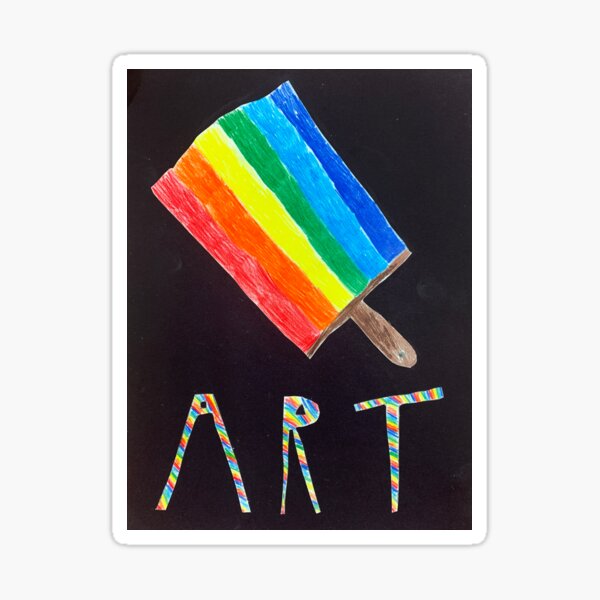 Rainbow Paint- by Gwen H. Sticker