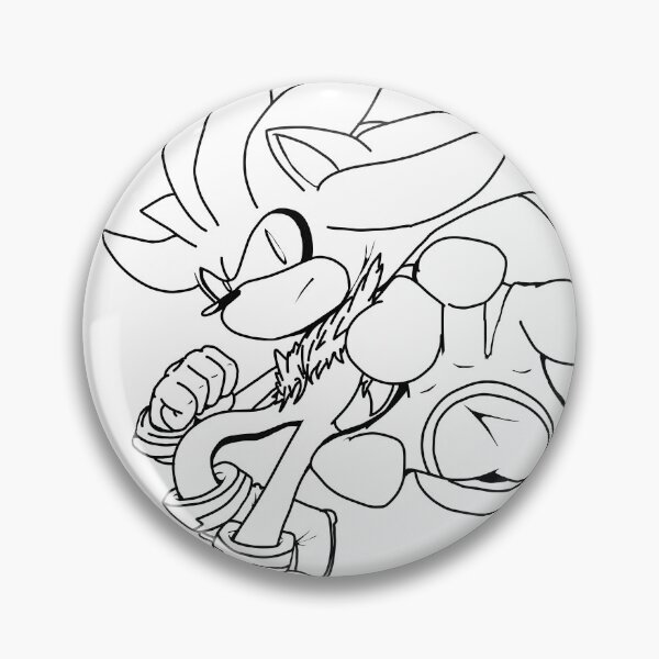 Item preview, Silver the Hedgehog (Black Line) designed and sold by T-Draguuno.
