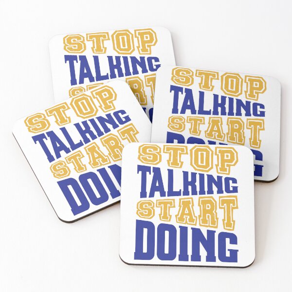 Item preview, Stop Talking Start Doing Make Yourself Proud Inspirational Motivational Quotes Saying Happy Life Apparel Essential Motivation Inspiration Joy Mood designed and sold by DesignByHeartUK.