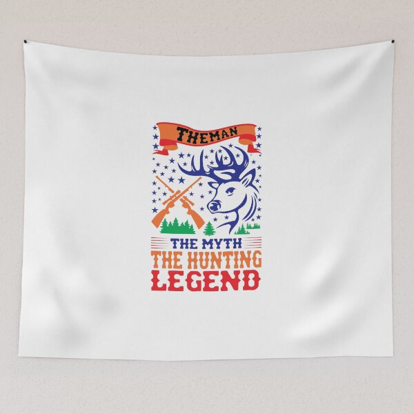 Item preview, The Man The Myth Hunting Legend Loving Hunting Evolution of Hunter Only Talent Hunting Funny Hunt Gift Premium Apparel Funny Holiday Xmas designed and sold by DesignByHeartUK.