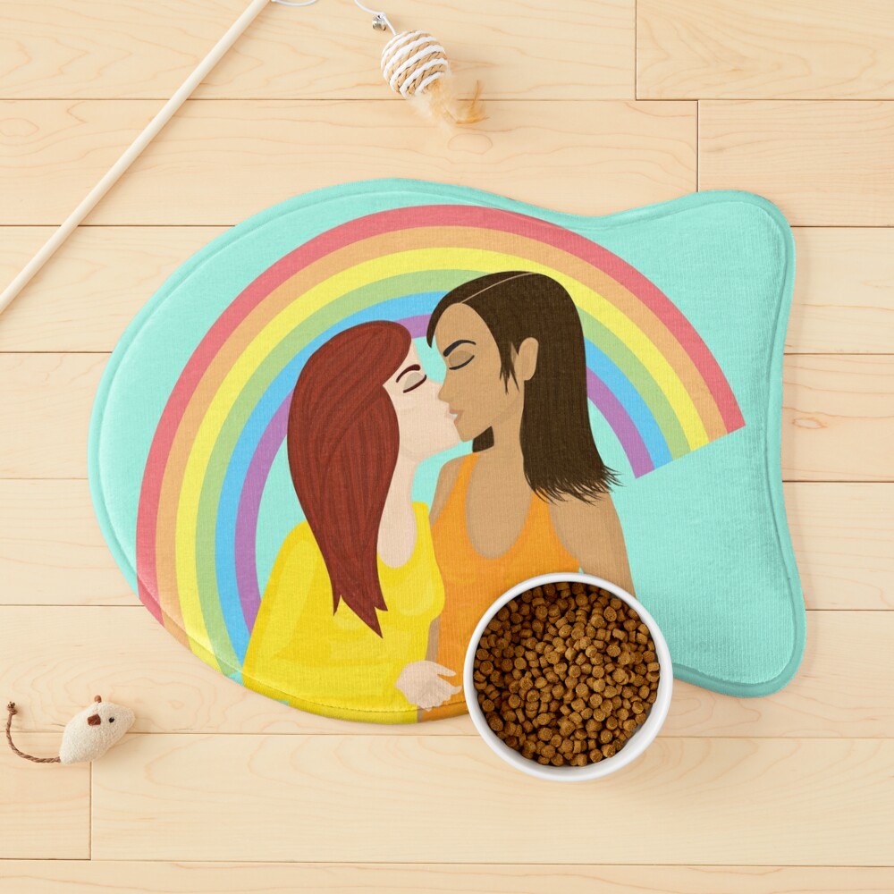 Póster for Sale con la obra «Chicas besándose bajo el arcoiris» de Tefra |  Redbubble