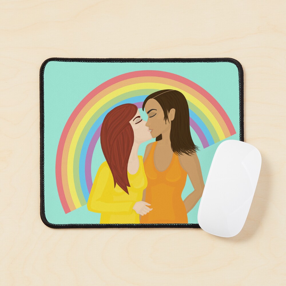 Póster for Sale con la obra «Chicas besándose bajo el arcoiris» de Tefra |  Redbubble