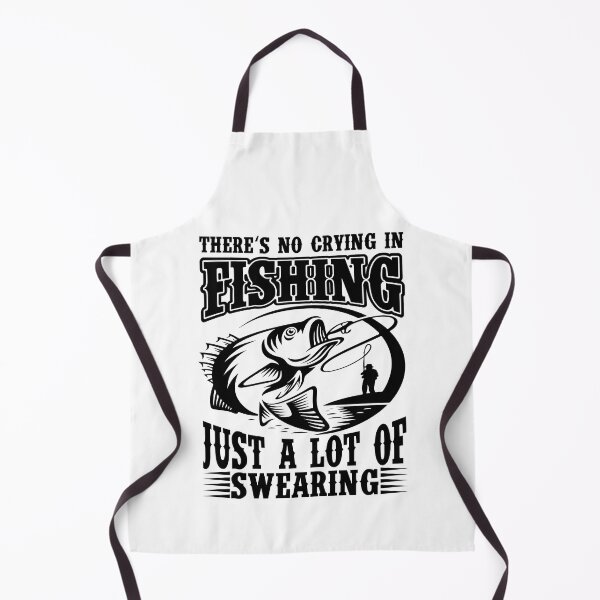 Item preview, There is no crying in Fishing just a lot of swearing Forced to work Fisherman Stick Figure Bones I love Fishing Art Design Happy Apparel Essential Inspiration Joy Mood Funny designed and sold by DesignByHeartUK.