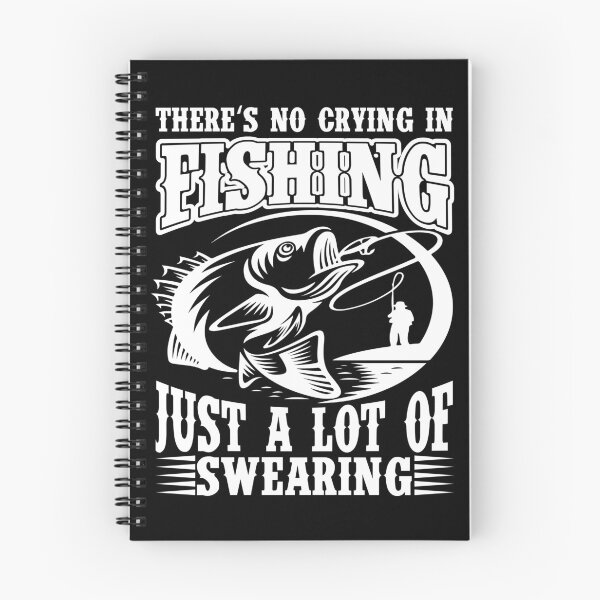 Item preview, There is no crying in Fishing just a lot of swearing Forced to work Fisherman Stick Figure Bones I love Fishing Art Design Happy Apparel Essential Inspiration Joy Mood Funny designed and sold by DesignByHeartUK.