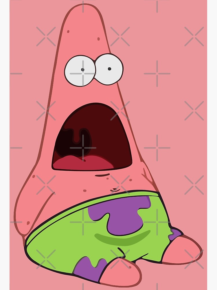 "Surprised Patrick" Poster by TroyBolton17 | Redbubble