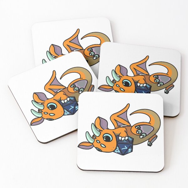 Item preview, Flying Cute Orange and Blue Dice Goblin Dragon Baby designed and sold by Winging-It.