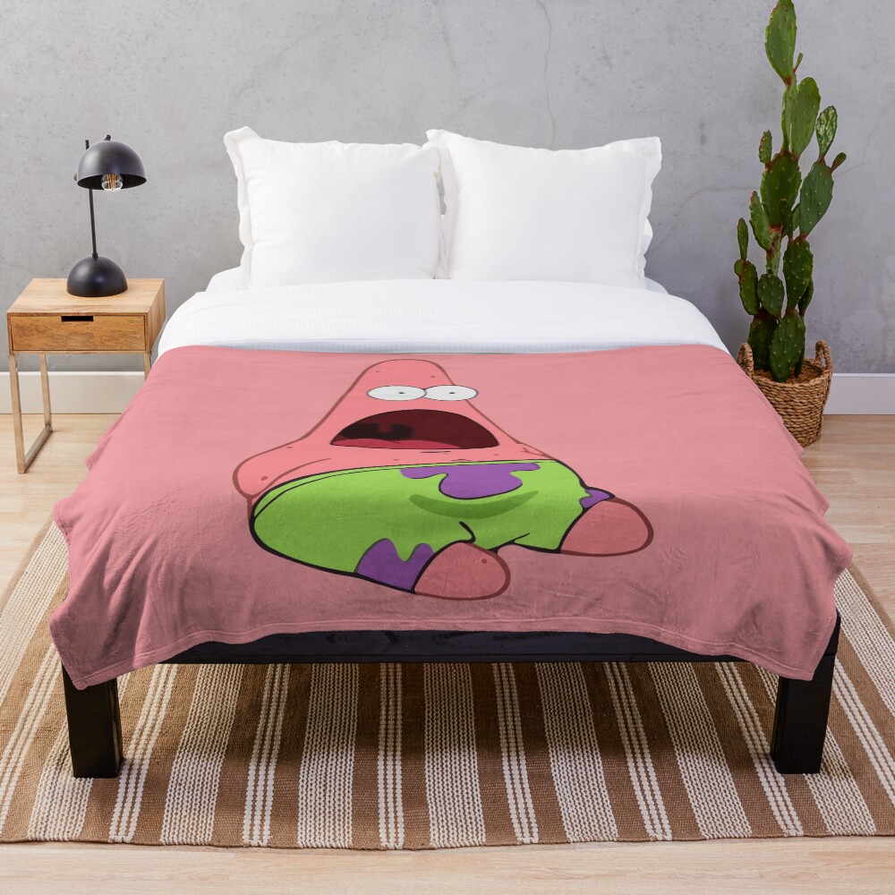 Surprised Patrick Throw Blanket