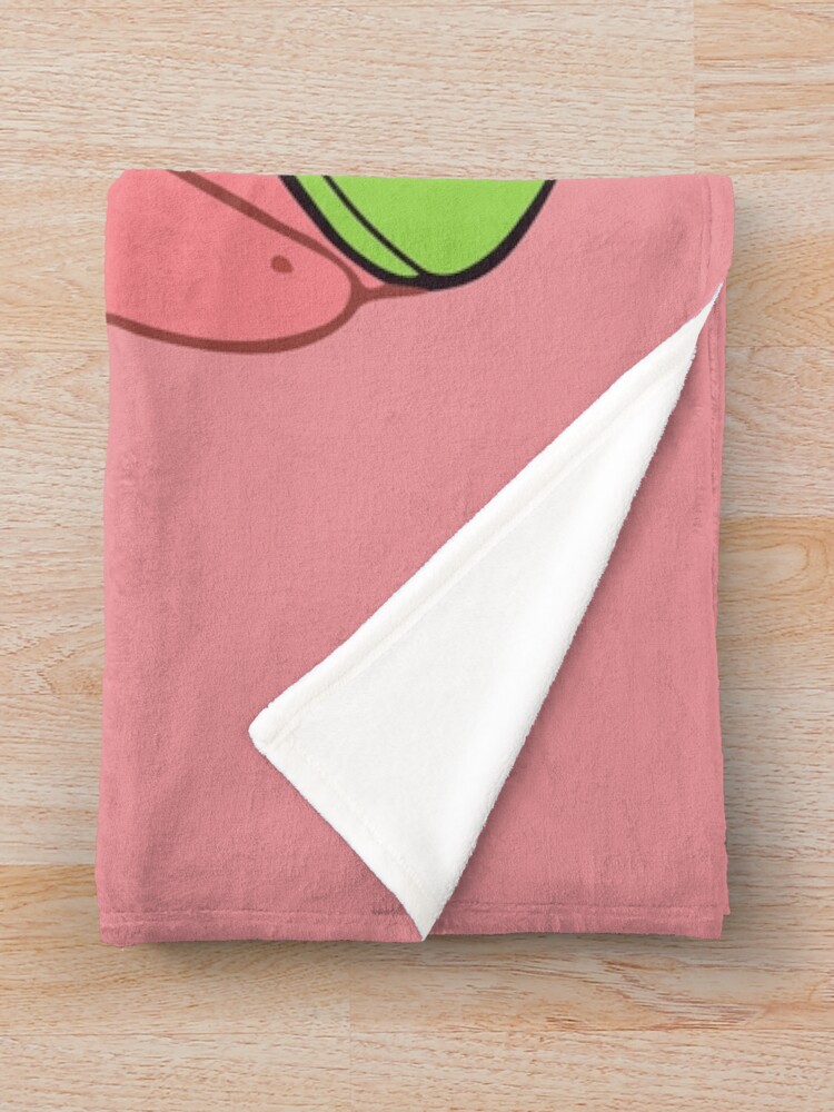 Alternate view of Surprised Patrick Throw Blanket