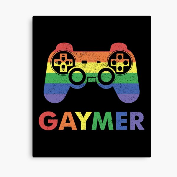 Gaymer Funny Gay Pride Gamer Canvas Print