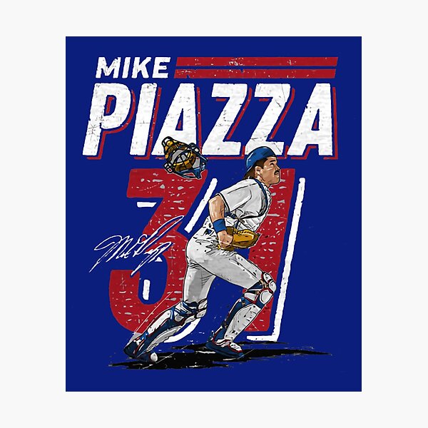 Mike Piazza Baseball Player Artvintage Poster Canvas Print Wall