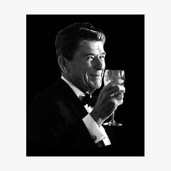 Item preview, President Reagan Making A Toast designed and sold by warishellstore.