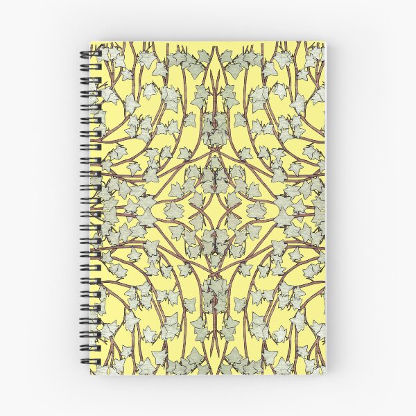 Item preview, Ivy leaves and Vines on Yellow Background, Kaleidoscope art pattern designed and sold by HBBArtShop.