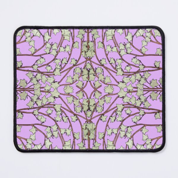 Item preview, Ivy leaves and Vines on Pale Purple Background, Kaleidoscope art pattern designed and sold by HBBArtShop.