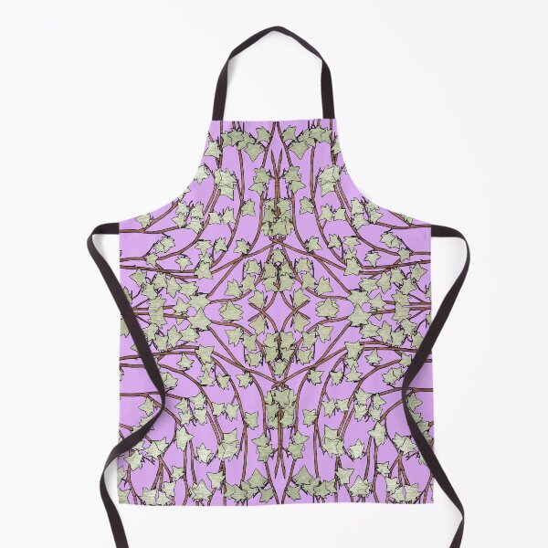 Item preview, Ivy leaves and Vines on Pale Purple Background, Kaleidoscope art pattern designed and sold by HBBArtShop.