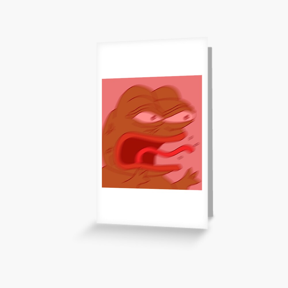 Angry Pepe Red Greeting Card
