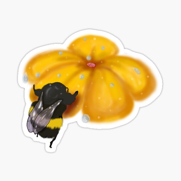 Bee happy bumble bee no lettering Sticker