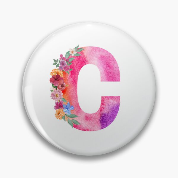 Item preview, Diseño de acuarela floral rosa letra C designed and sold by Pagsibol.