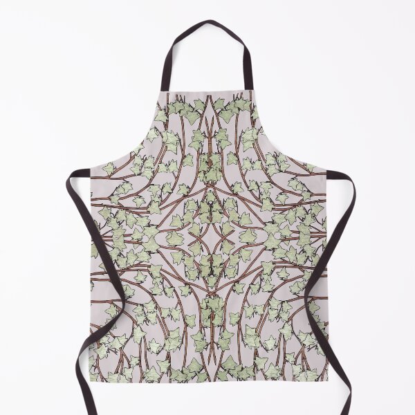 Item preview, Ivy leaves and Vines on Light Gray Background, Kaleidoscope art pattern designed and sold by HBBArtShop.