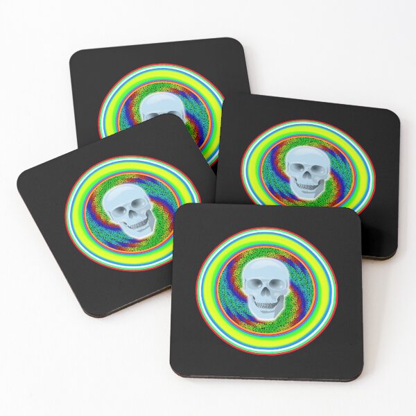 Item preview, Circular Tye Dye Skull designed and sold by WoodburyLake.
