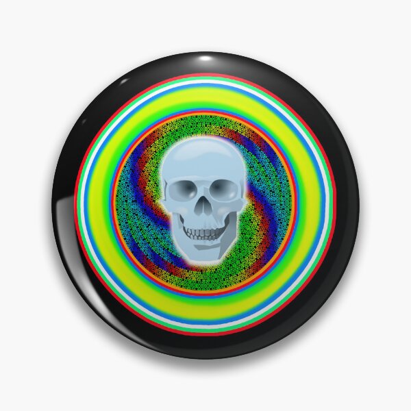 Item preview, Circular Tye Dye Skull designed and sold by WoodburyLake.