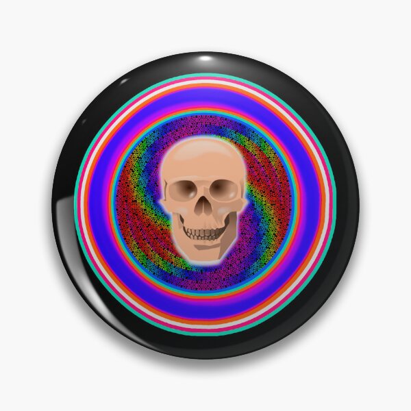 Item preview, Circular Tye Dye Skull designed and sold by WoodburyLake.