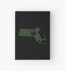 Marijuana Leaf Massachusetts Hardcover Journal