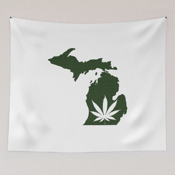 Item preview, Marijuana Leaf Michigan designed and sold by surgedesigns.