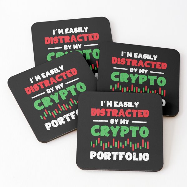 Item preview, Easily Distracted By My Crypto Portfolio Blockchain Bitcoin Gift designed and sold by Lenny Stahl.