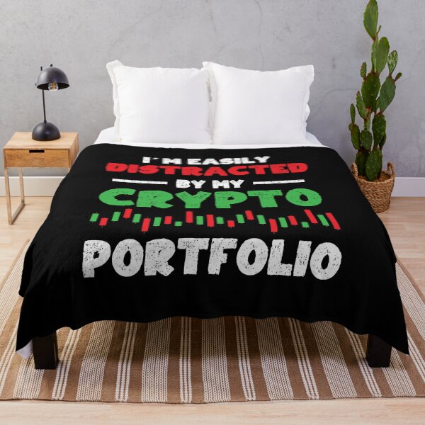 Item preview, Easily Distracted By My Crypto Portfolio Blockchain Bitcoin Gift designed and sold by Lenny Stahl.