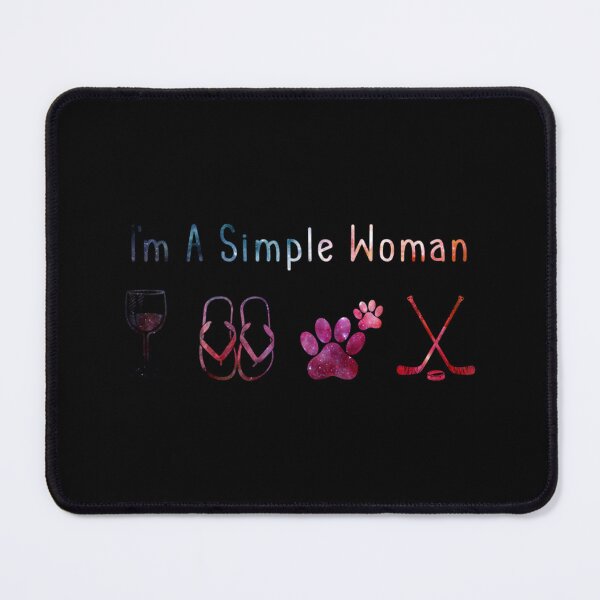 Item preview, I'm A Simple Woman Galaxy Ice Hockey Essential T-Shirt designed and sold by brittaapriliy.