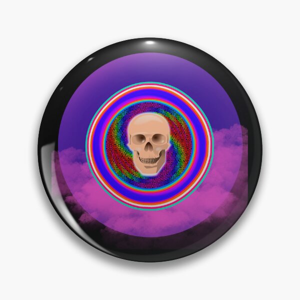 Item preview, Circular Tye Dye Skull designed and sold by WoodburyLake.