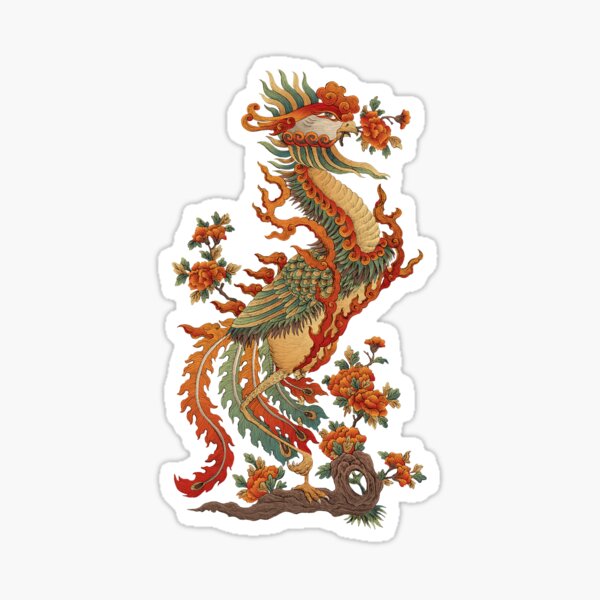 Asian Phoenix Sticker