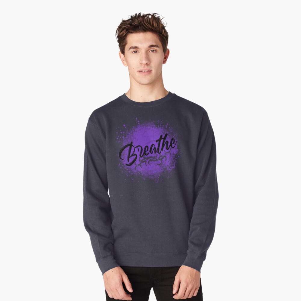 Breathe Decal from Willow Bend Zen Pullover Sweatshirt