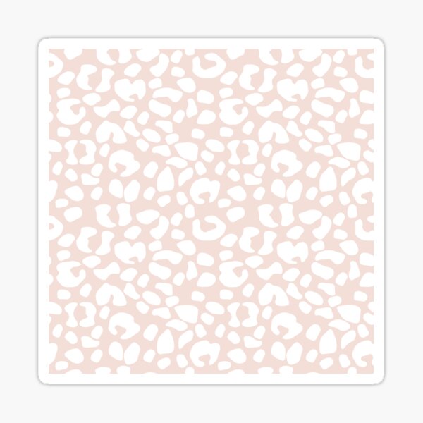 Light Pink Leopard Print Sticker