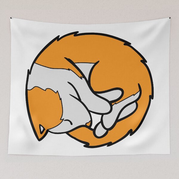Item preview, Curled Up Kitty Orange Tabby designed and sold by heathercashart.